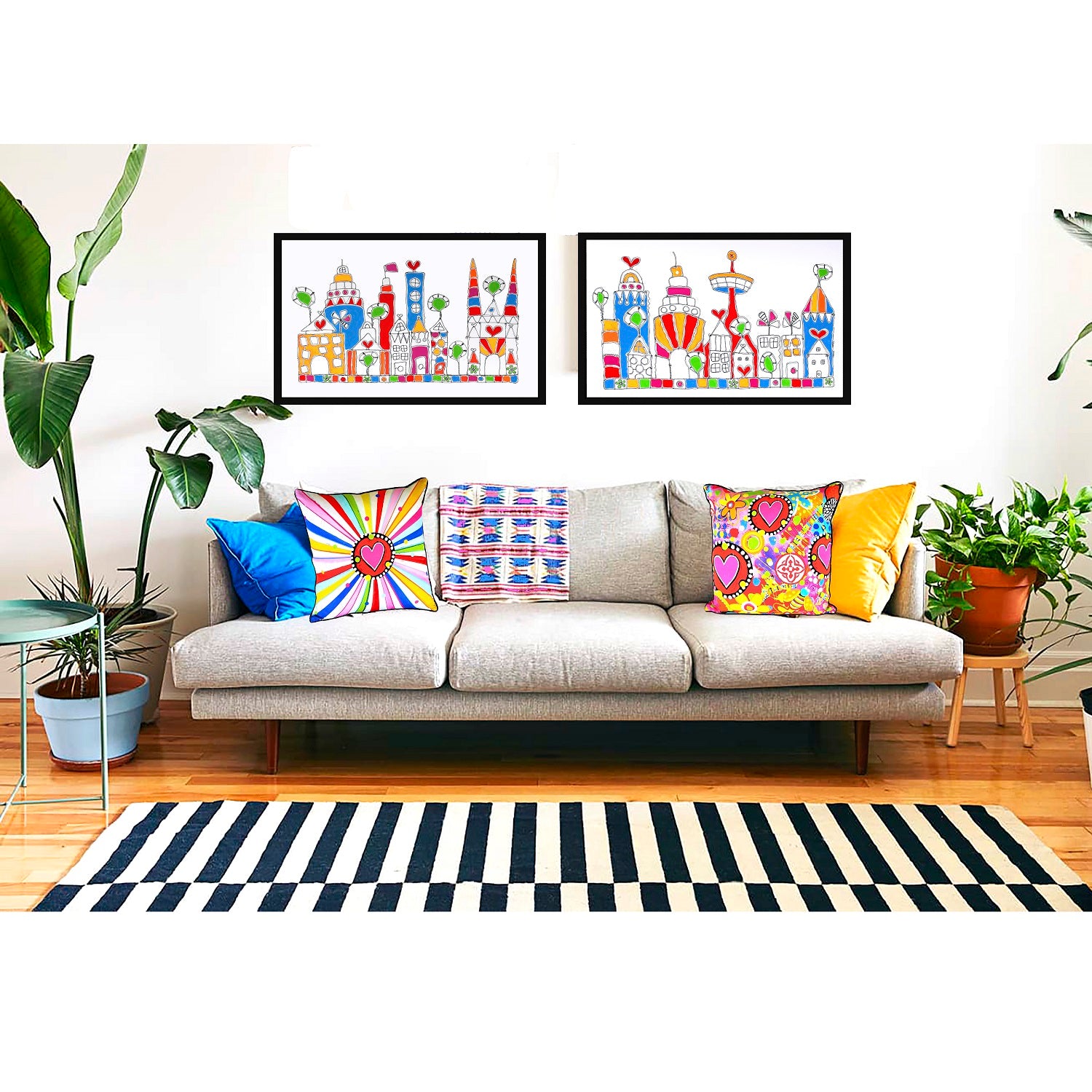 Original Drawing Downtown - Art Bik