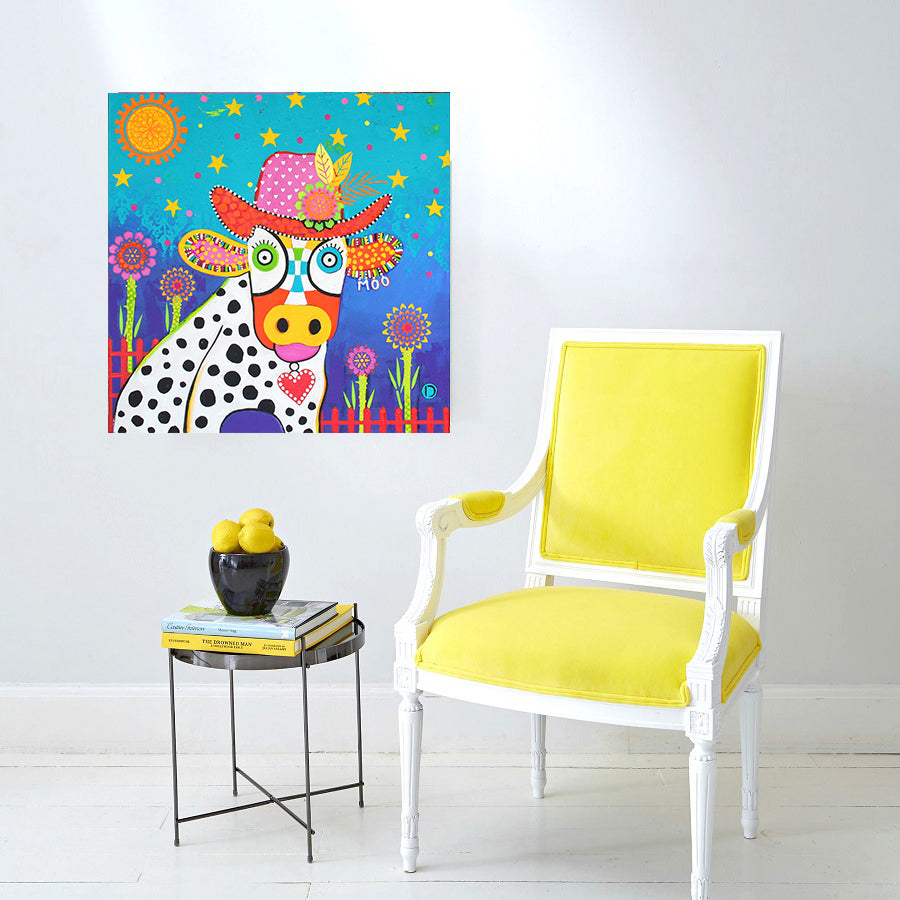 Canvas Wall Art - Cow Poke