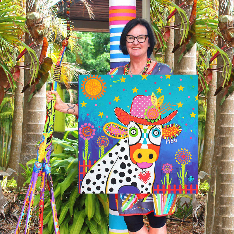 Canvas Wall Art - Cow Poke