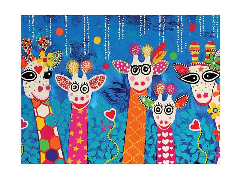 Love Hearts Giraffe Tea Towel