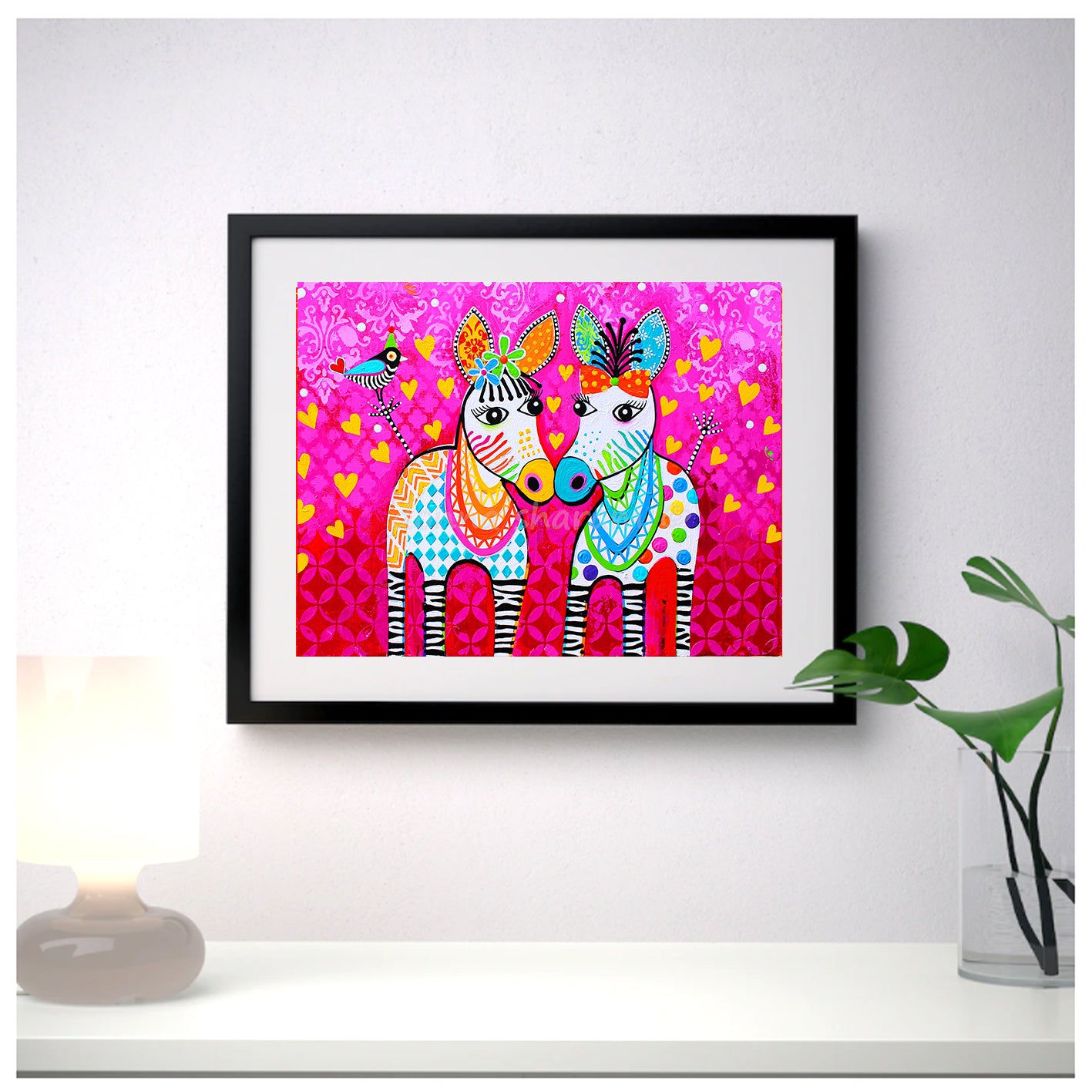 Wall Art Framed Print - Zig Zag Zebras