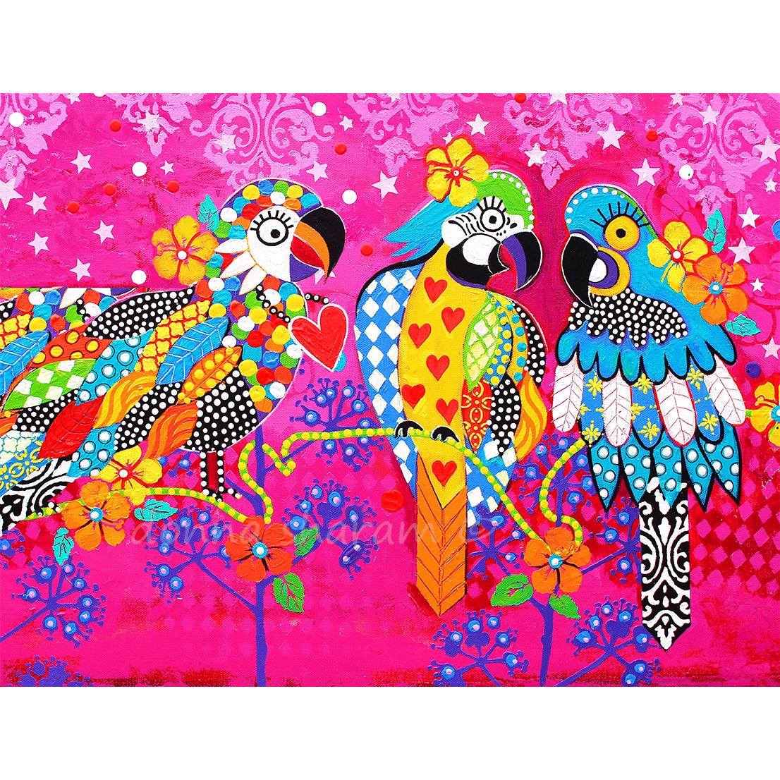 Wall Art Framed Print - Araras - Macaw