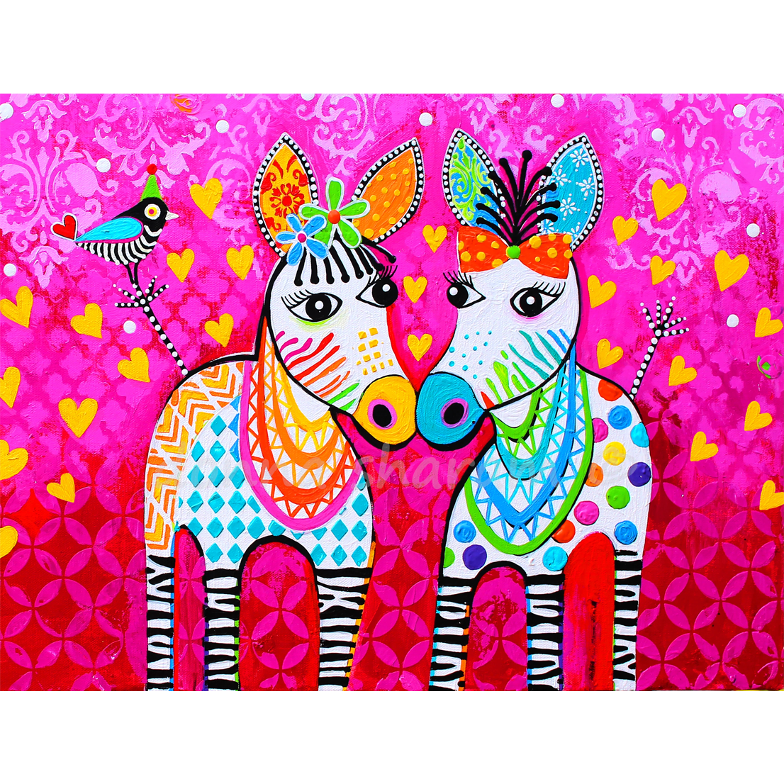 Wall Art Framed Print - Zig Zag Zebras